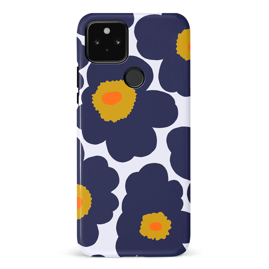 Bold Bloom Burst Floral Phone Case - Blue