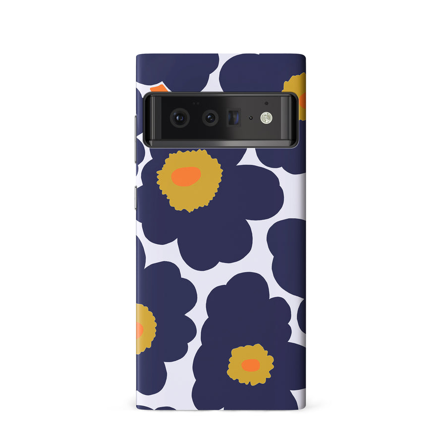 Bold Bloom Burst Floral Phone Case - Blue