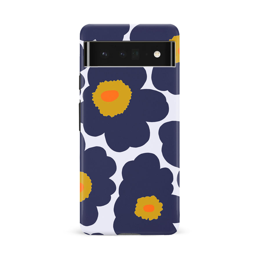 Bold Bloom Burst Floral Phone Case - Blue