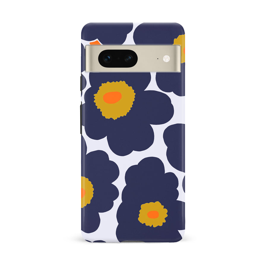 Bold Bloom Burst Floral Phone Case - Blue