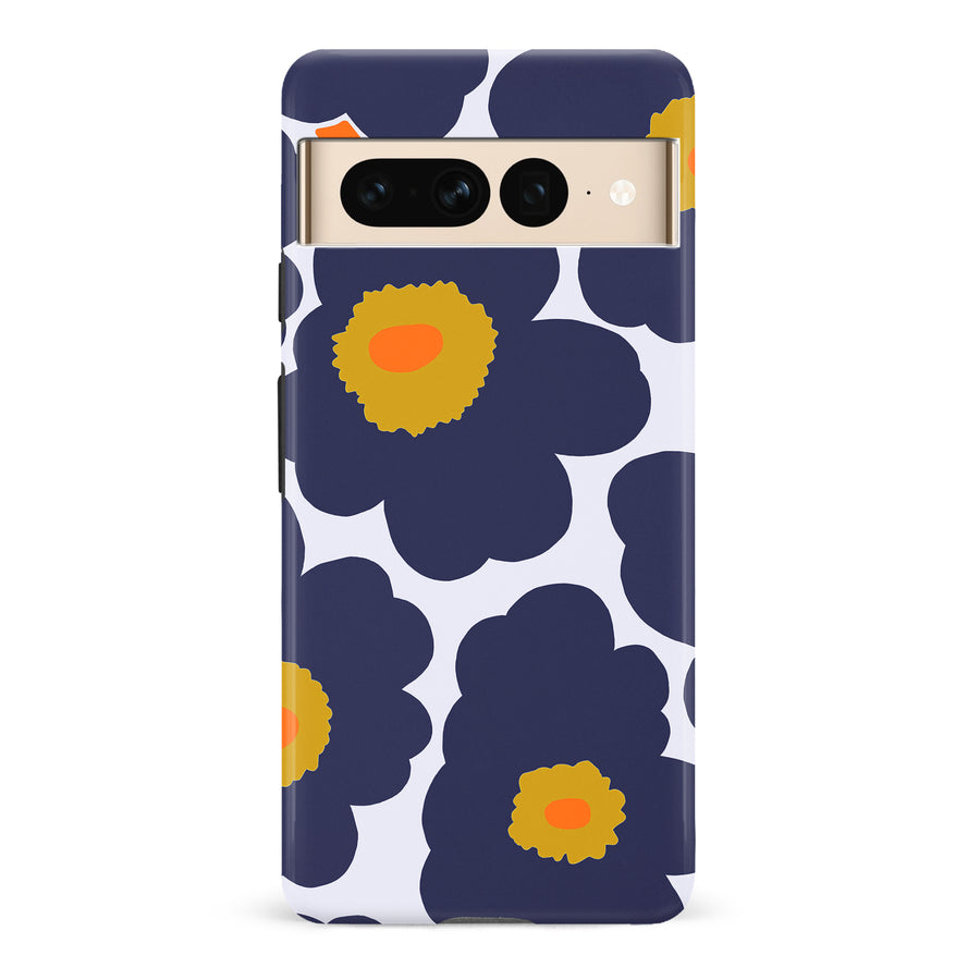 Bold Bloom Burst Floral Phone Case - Blue