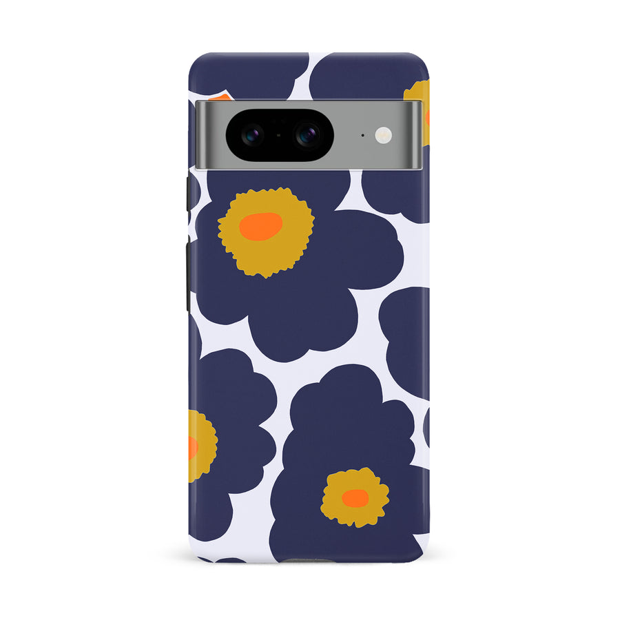 Bold Bloom Burst Floral Phone Case - Blue