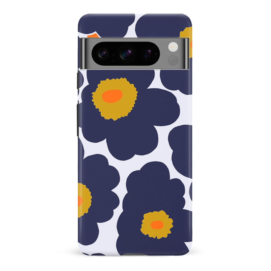 Bold Bloom Burst Floral Phone Case - Blue