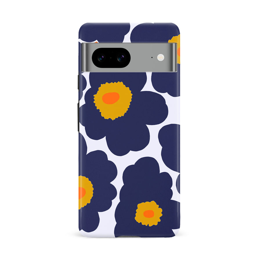 Bold Bloom Burst Floral Phone Case - Blue