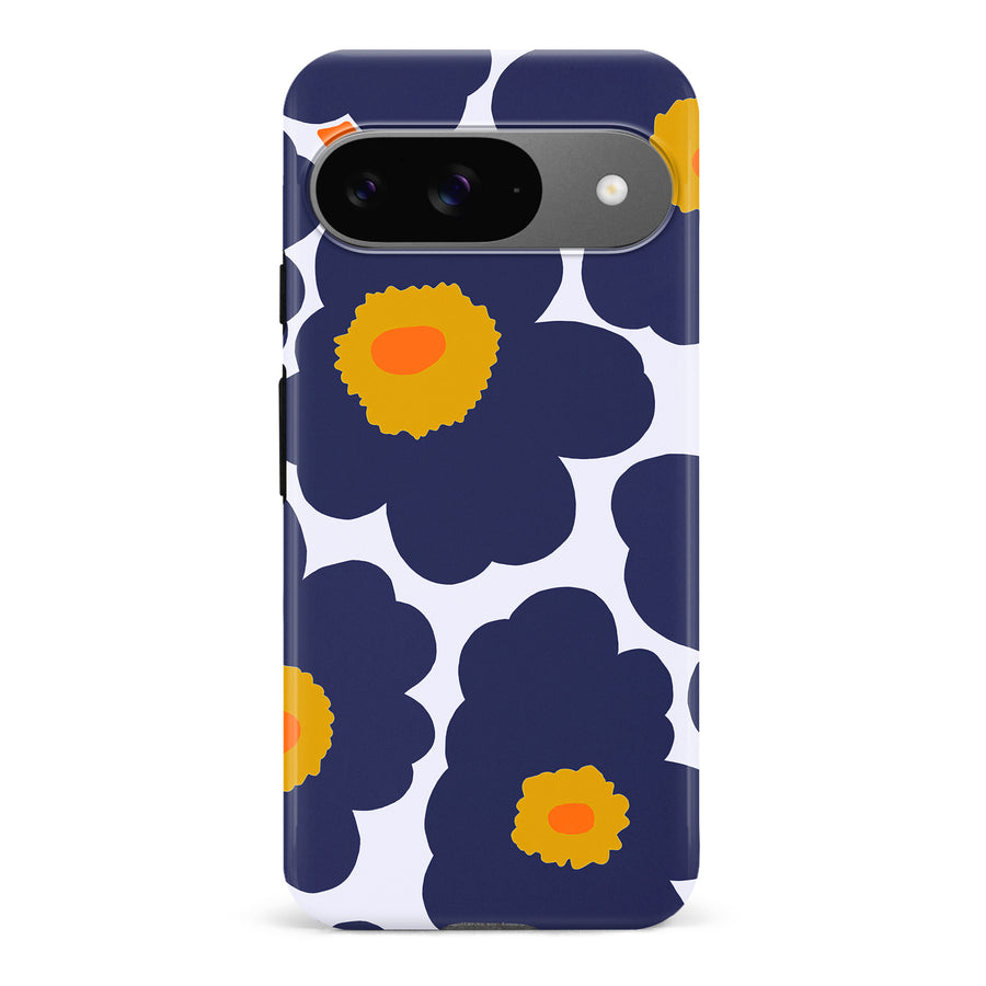 Bold Bloom Burst Floral Phone Case - Blue