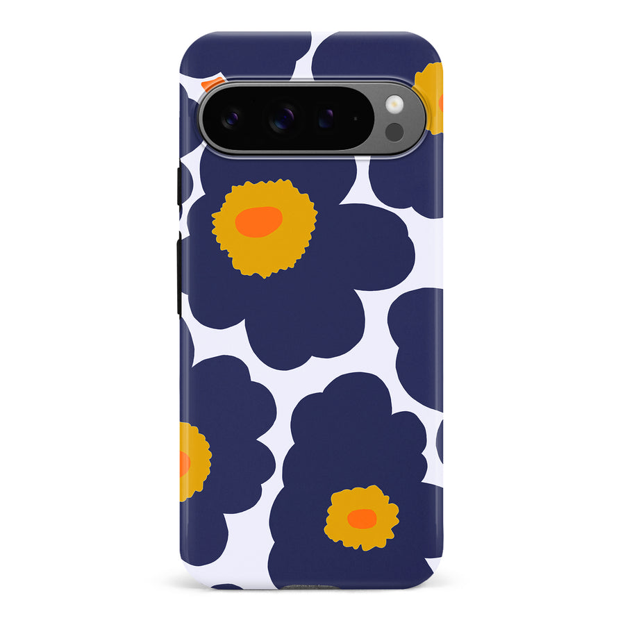 Bold Bloom Burst Floral Phone Case - Blue