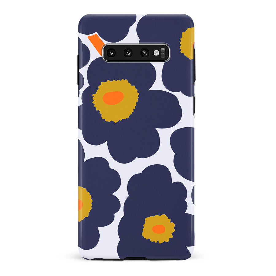 Bold Bloom Burst Floral Phone Case - Blue