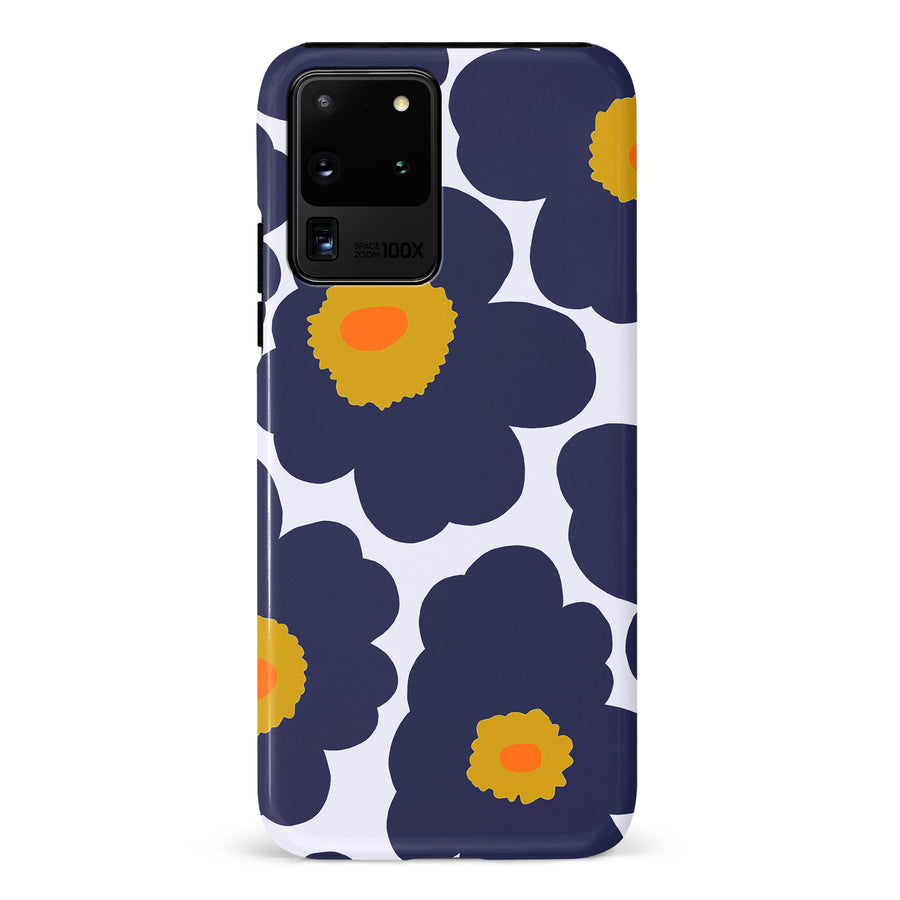 Bold Bloom Burst Floral Phone Case - Blue