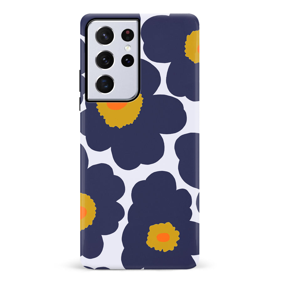 Bold Bloom Burst Floral Phone Case - Blue