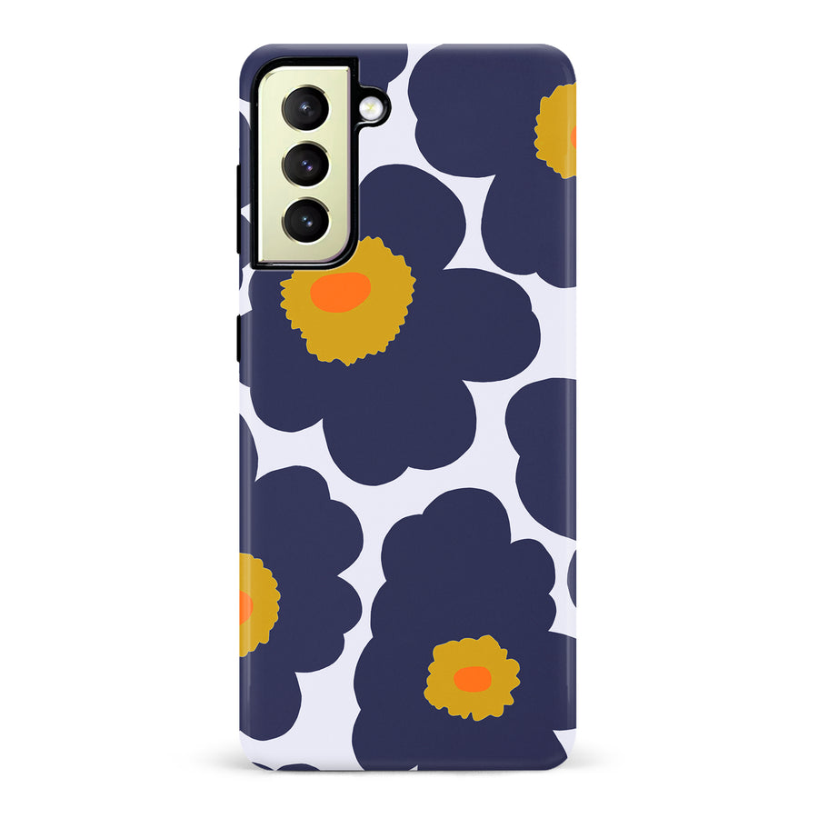 Bold Bloom Burst Floral Phone Case - Blue