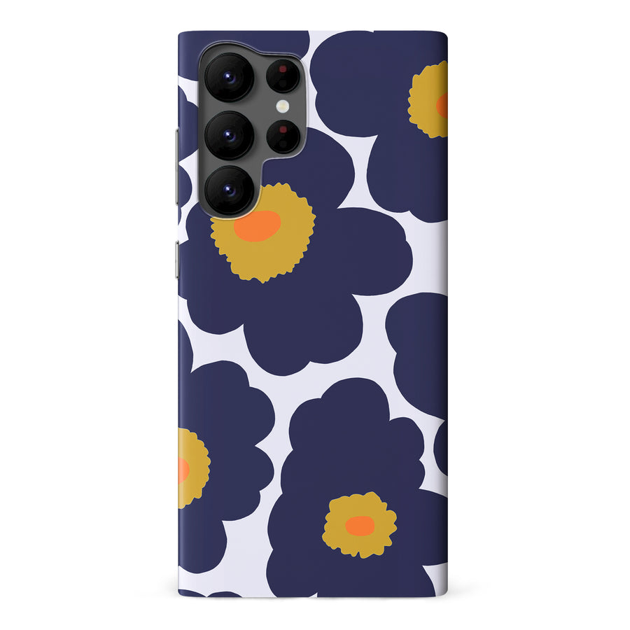 Bold Bloom Burst Floral Phone Case - Blue