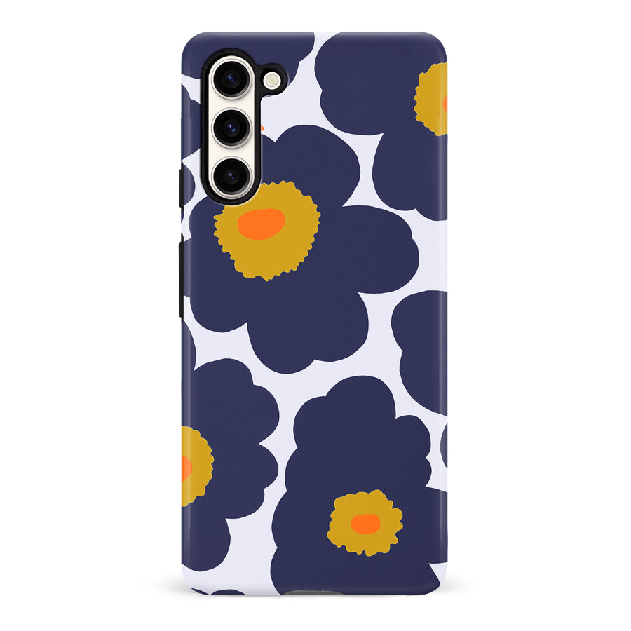 Bold Bloom Burst Floral Phone Case - Blue