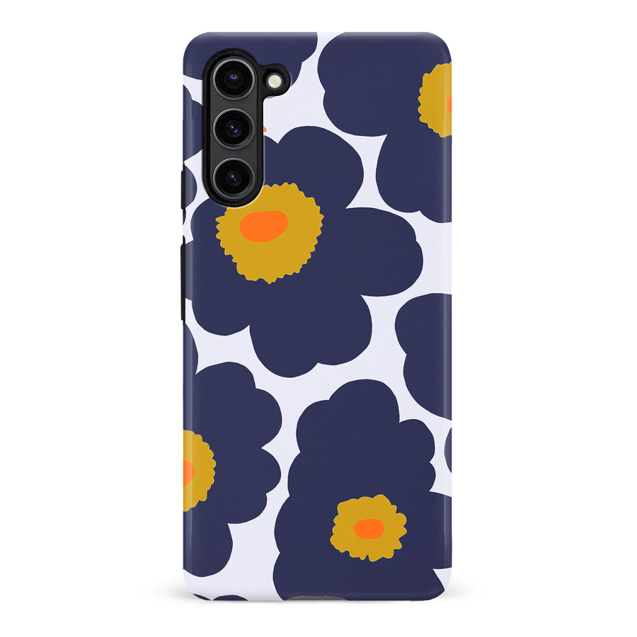 Bold Bloom Burst Floral Phone Case - Blue