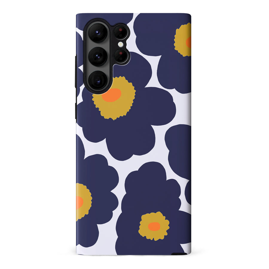 Bold Bloom Burst Floral Phone Case - Blue