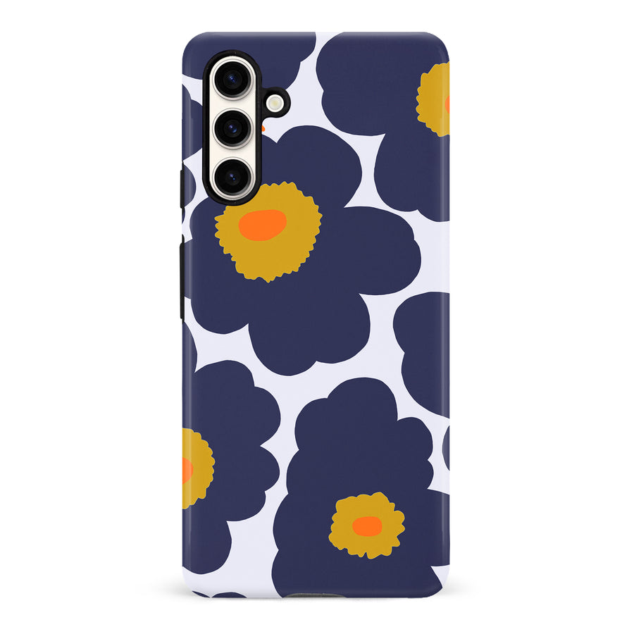 Bold Bloom Burst Floral Phone Case - Blue