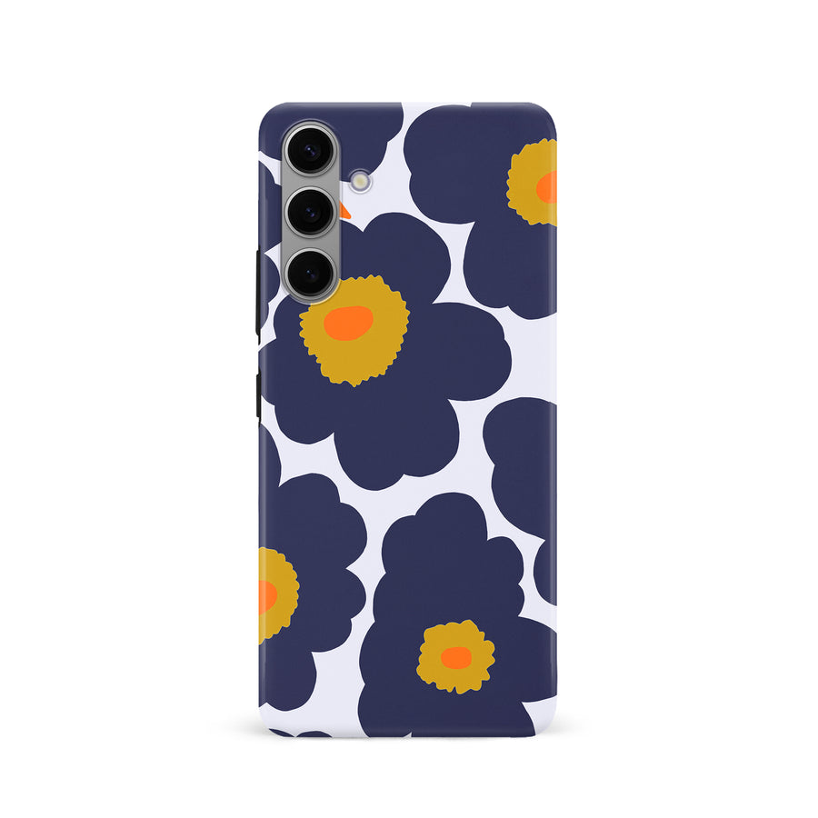 Bold Bloom Burst Floral Phone Case - Blue