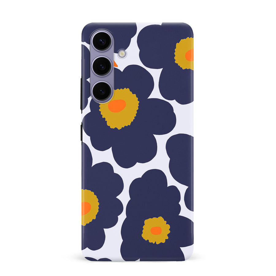 Bold Bloom Burst Floral Phone Case - Blue