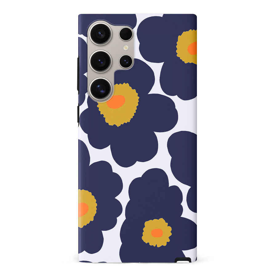 Bold Bloom Burst Floral Phone Case - Blue