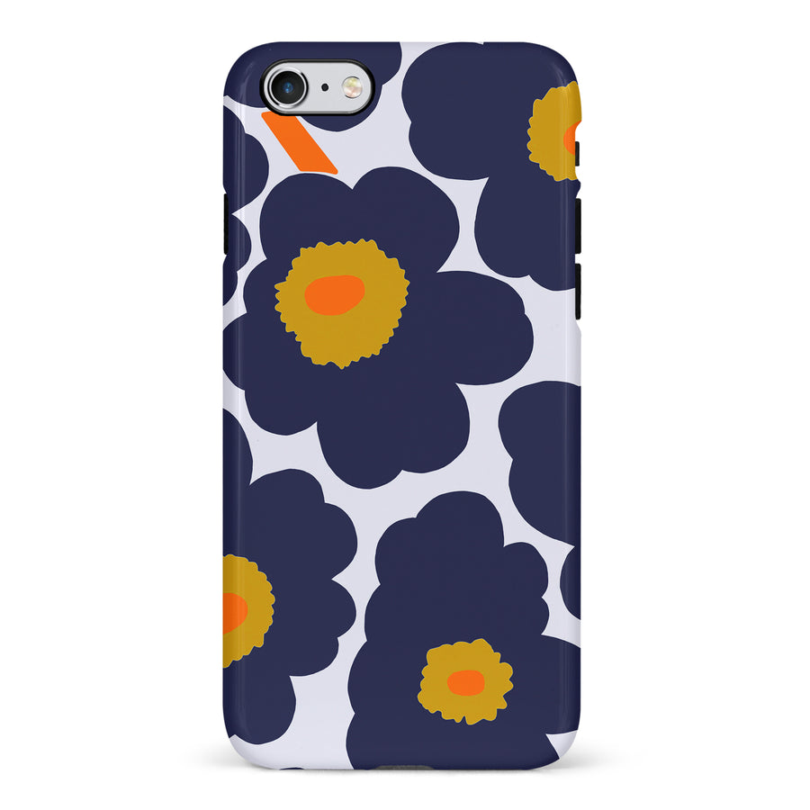 Bold Bloom Burst Floral Phone Case - Blue