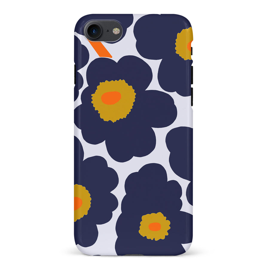 Bold Bloom Burst Floral Phone Case - Blue