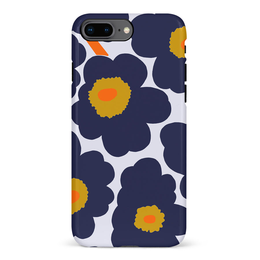 Bold Bloom Burst Floral Phone Case - Blue