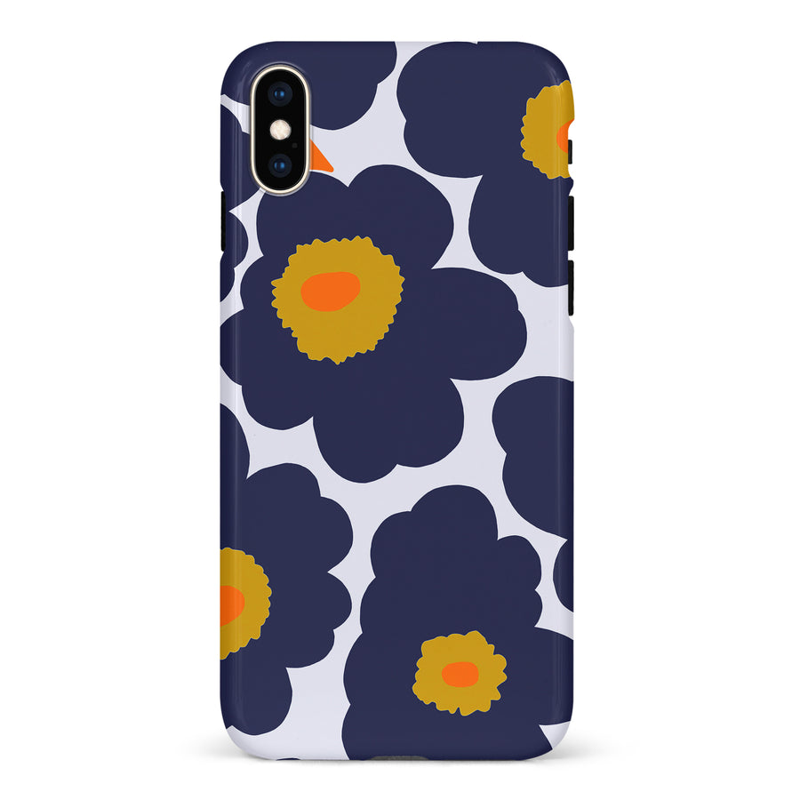 Bold Bloom Burst Floral Phone Case - Blue