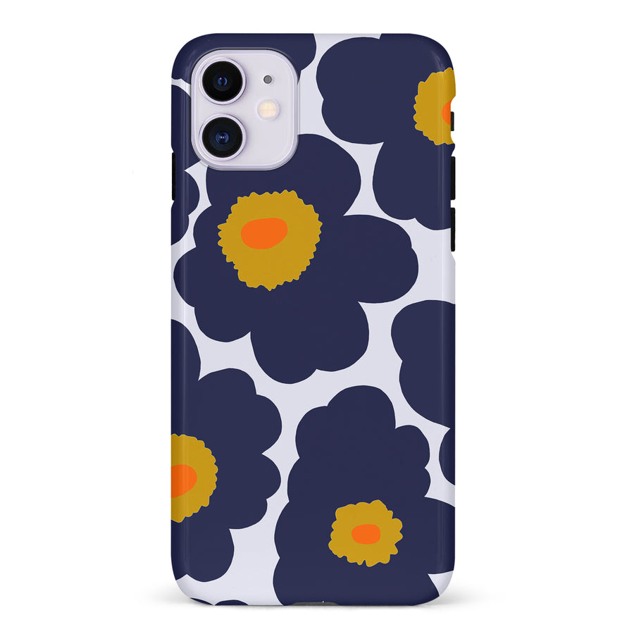 Bold Bloom Burst Floral Phone Case - Blue