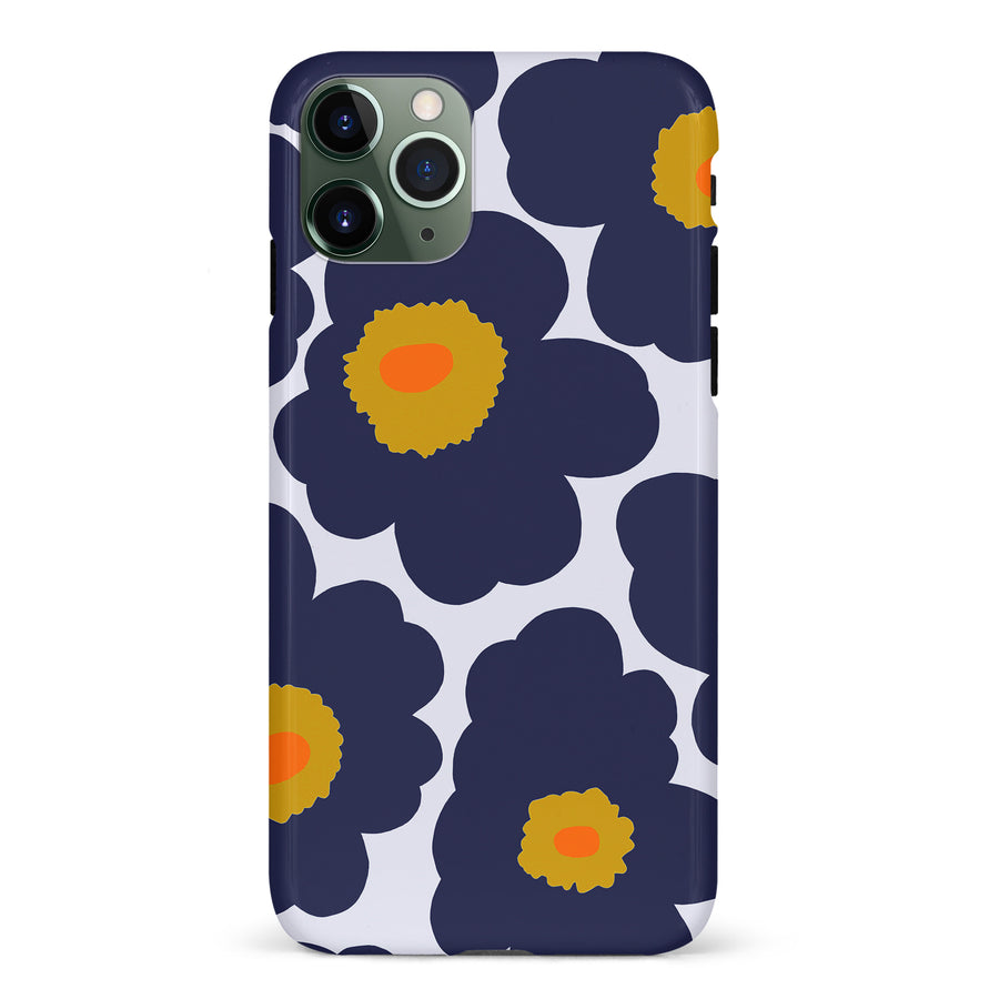 Bold Bloom Burst Floral Phone Case - Blue