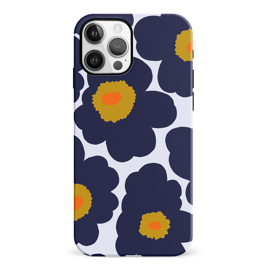 Bold Bloom Burst Floral Phone Case - Blue