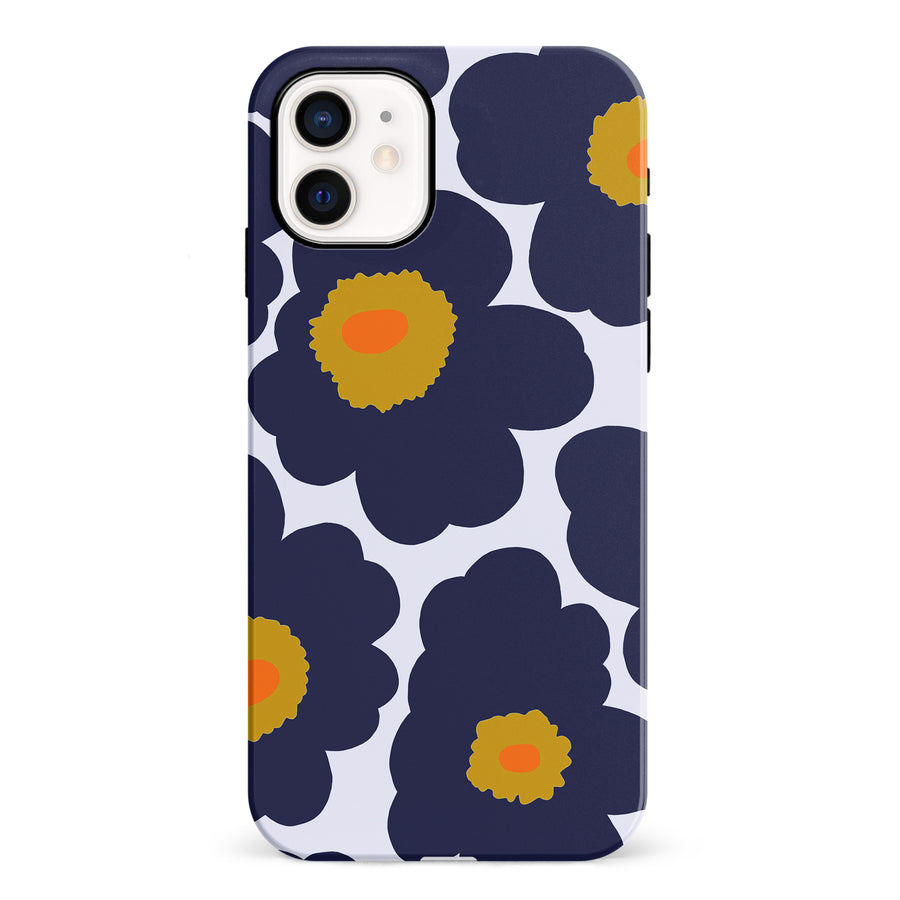 Bold Bloom Burst Floral Phone Case - Blue