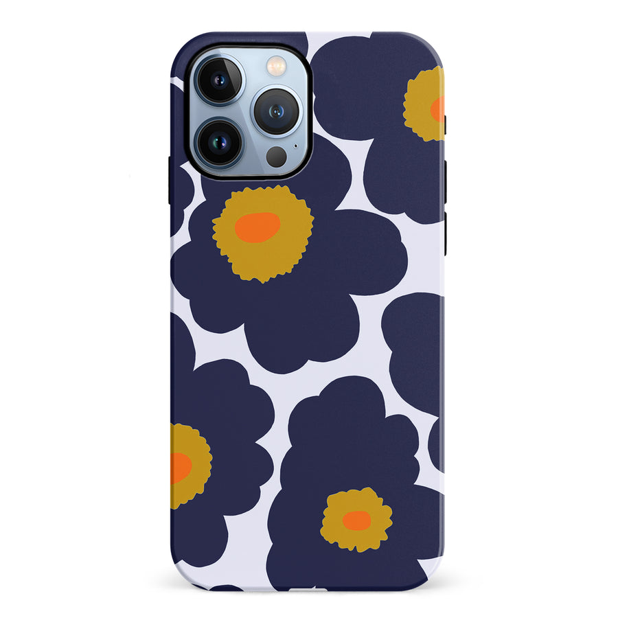 Bold Bloom Burst Floral Phone Case - Blue