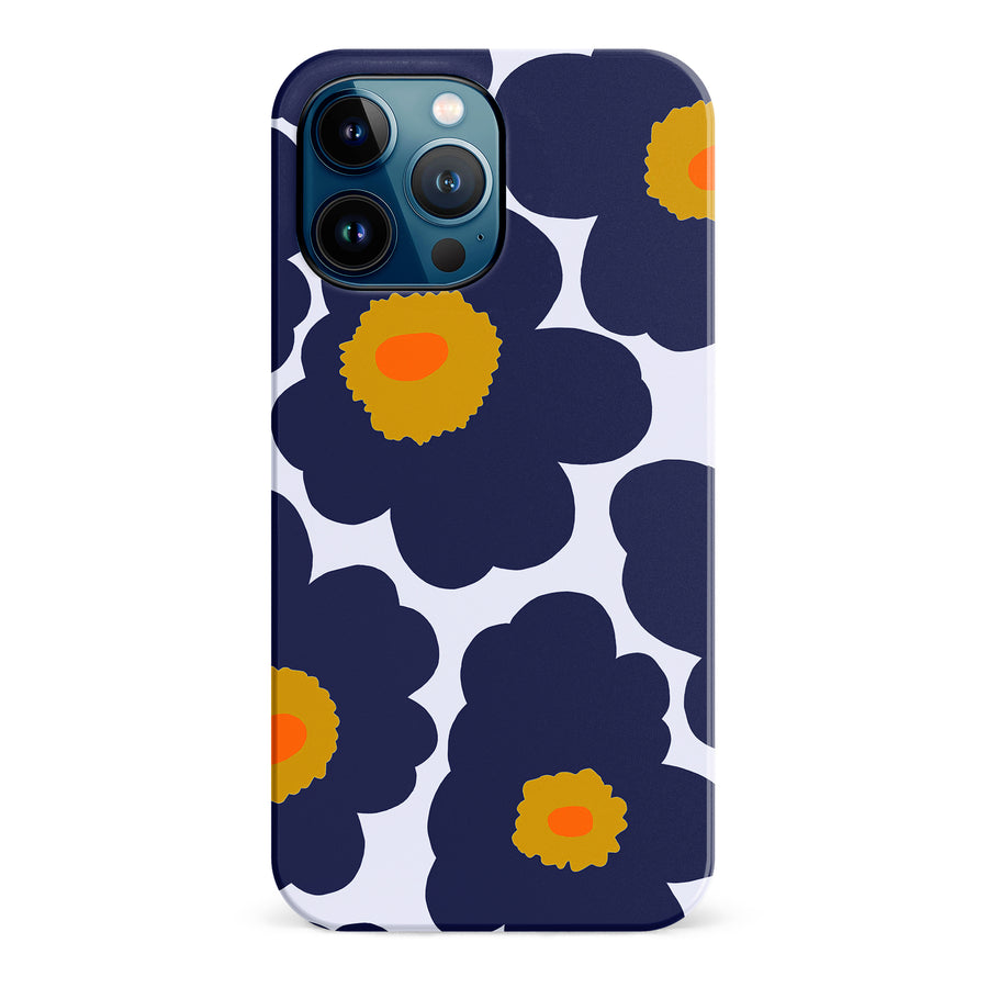 Bold Bloom Burst Floral Phone Case - Blue