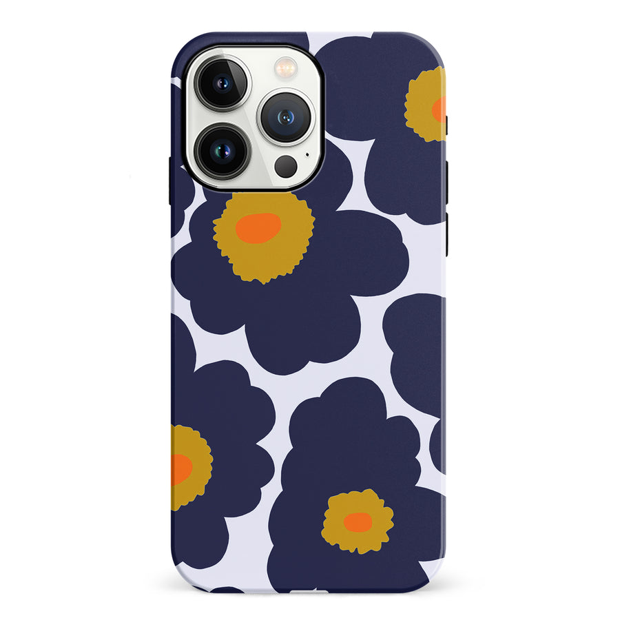 Bold Bloom Burst Floral Phone Case - Blue