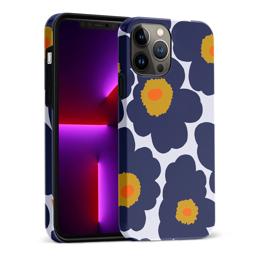 Bold Bloom Burst Floral Phone Case - Blue