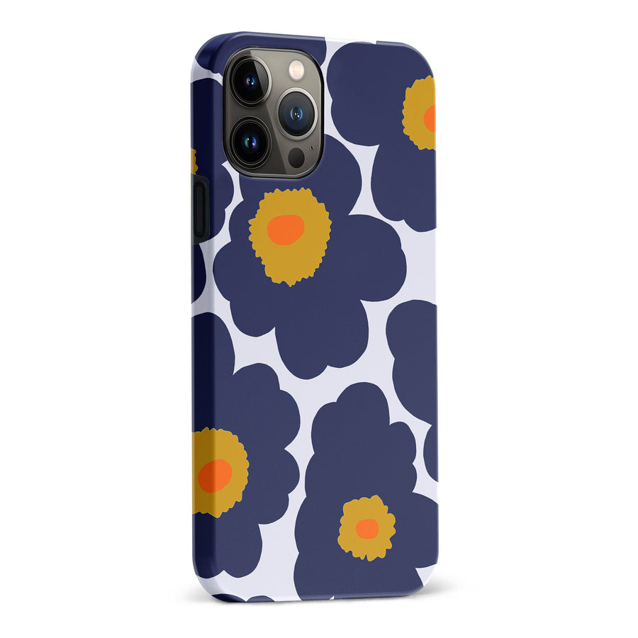 Bold Bloom Burst Floral Phone Case - Blue