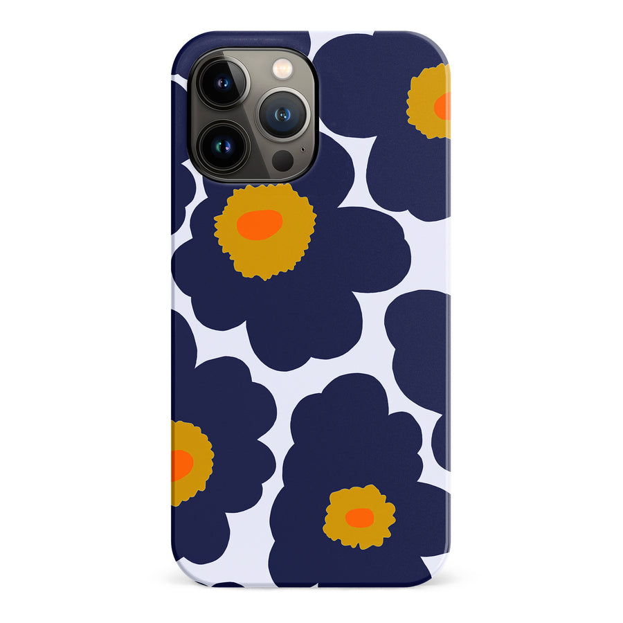 Bold Bloom Burst Floral Phone Case - Blue