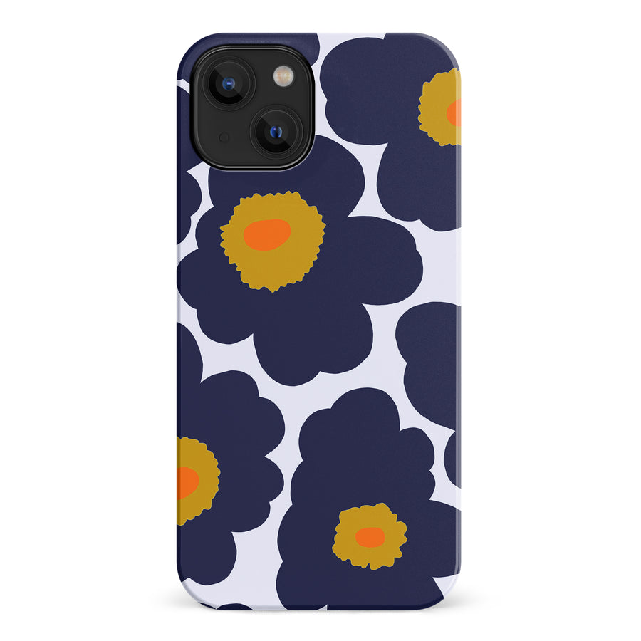 Bold Bloom Burst Floral Phone Case - Blue