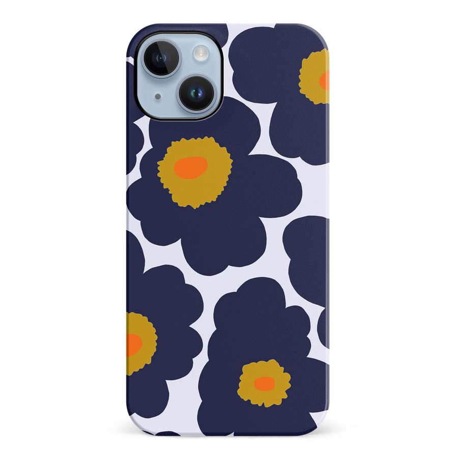 Bold Bloom Burst Floral Phone Case - Blue