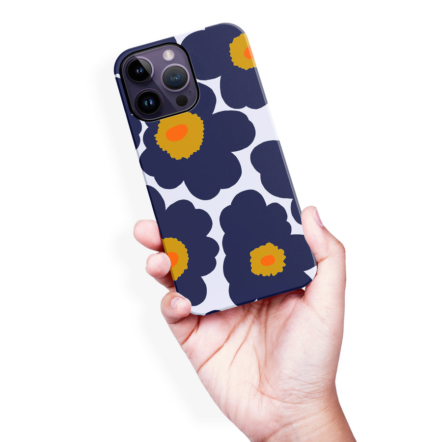 Bold Bloom Burst Floral Phone Case - Blue