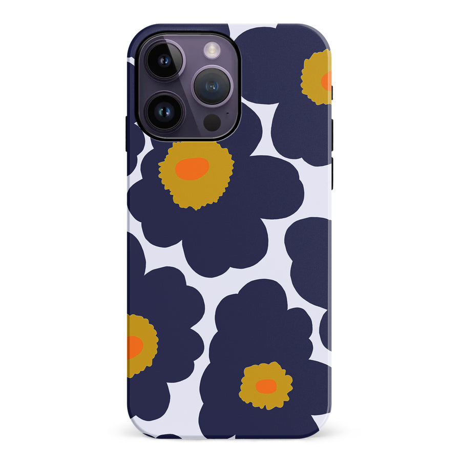 Bold Bloom Burst Floral Phone Case - Blue