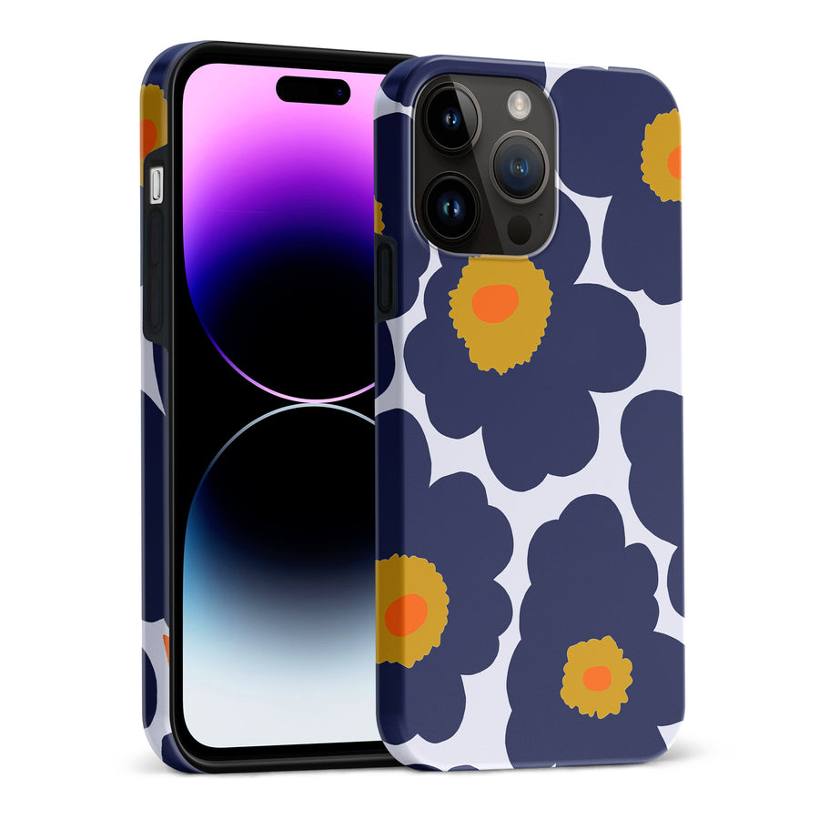 Bold Bloom Burst Floral Phone Case - Blue