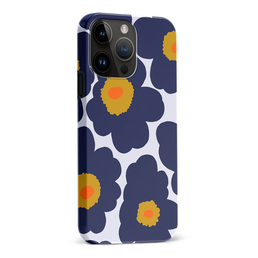 Bold Bloom Burst Floral Phone Case - Blue