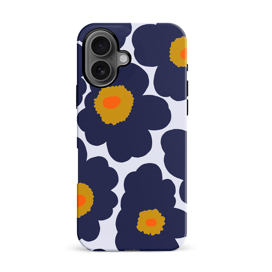 Bold Bloom Burst Floral Phone Case - Blue