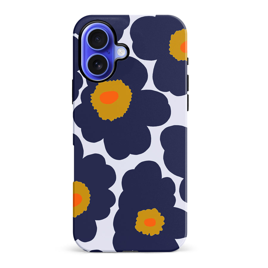 Bold Bloom Burst Floral Phone Case - Blue