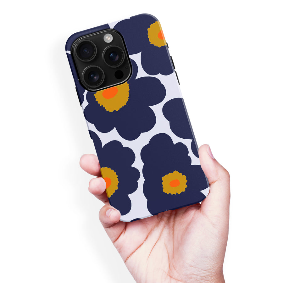 Bold Bloom Burst Floral Phone Case - Blue