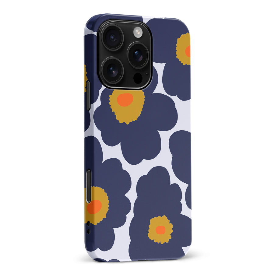 Bold Bloom Burst Floral Phone Case - Blue