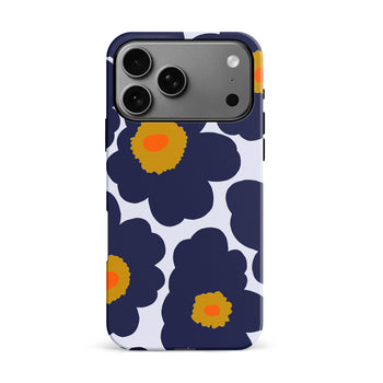 iPhone 17 Pro Max Bold Bloom Burst Floral Phone Case Blue