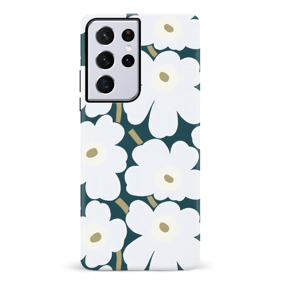 White Pretty Petals Floral Phone Case