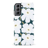 Samsung Galaxy S22 White Pretty Petals Floral Phone Case