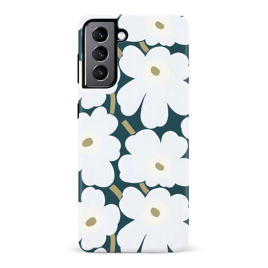 White Pretty Petals Floral Phone Case